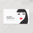 Recherche de visage de fille cartes visite Cheveux
