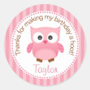 Recherche de anniversaire hiboux autocollants Pour enfants