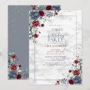 Recherche de blue floral anniversaire invitations Élégant