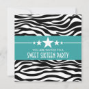 Recherche de zebra print invitations 16 ans