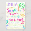 Recherche de candyland anniversaire invitations Fête des bonbons