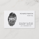 Recherche de digitale cartes visite Empreinte