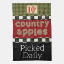 Suche nach roter apfel geschirr tücher Land