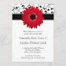 Recherche de marguerite gerbera invitations Rouge