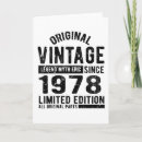 Recherche de 1978 anniversaire cartes Vintage