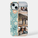 Recherche de fleurs bleu clair iphone coques Feuille