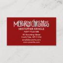 Recherche de joyeuses fêtes cartes visite Customer