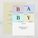 Recherche de blocks baby shower invitations Pastel