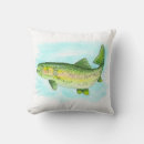 Suche nach forellen kissen Aquarell