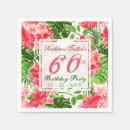 Recherche de fleurs tropicales serviettes Fête d'anniversaire