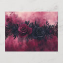 Recherche de rose rouge foncé cartes postales Noir
