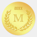 Recherche de couronne laurier autocollants Diplôme