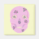 Recherche de crâne de sucre magnets Fleur