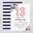 Recherche de treize ans invitations Rose doré