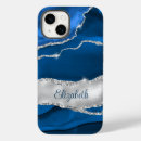 Recherche de bleu argent iphone coques Étincelant