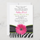 Suche nach rosa zebra 16 geburtstag einladungen Pink