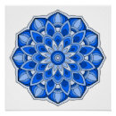 Recherche de mandala bleu posters Marine