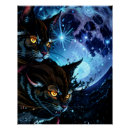 Suche nach katzen nachts poster Mond