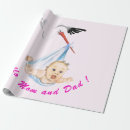 Recherche de cigognes papier cadeau Bébé