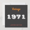 Recherche de 1971 anniversaire invitations Vintage