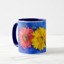 Recherche de fleur marguerite tasses Bleu
