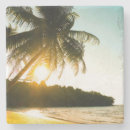 Recherche de plage tropicale dessous de verres Palme
