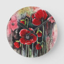 Suche nach mohnblumen blumen wanduhren Mohnuhr