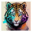 Suche nach bunter tiger poster Große katze