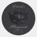 Recherche de masque noir autocollants Bal masqué