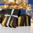 Recherche de or brillant papier cadeau Noir