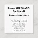 Recherche de sérieux cartes visite Minimaliste