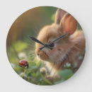 Recherche de lapin mignon horloges Pâques