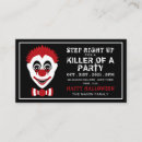 Recherche de clown halloween invitations Horreur