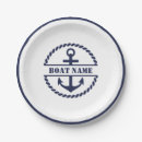 Recherche de ancre bleue assiettes en papier Marine