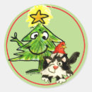 Recherche de noël chat autocollants Arbre