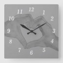 Recherche de en forme de coeur horloges Noir et blanc