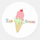 Recherche de cornet de crème glacée autocollants Fraise