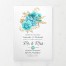 Recherche de aqua blue mariage invitations Élégant
