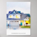 Suche nach neues haus poster Aquarell