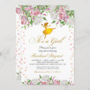 Recherche de ballerina baby shower invitations Rose