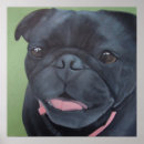 Suche nach glücklicher mops poster Schwarz