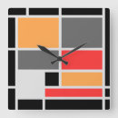 Suche nach piet mondrian wanduhren Rot