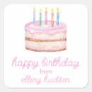 Suche nach rosa geburtstagskuchen aufkleber Aquarell