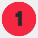 Recherche de numéro 1 autocollants Nombre