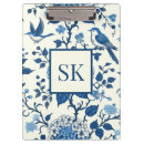 Suche nach monogram klemmbrett Blau und weiß