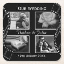 Suche nach vintage hochzeit untersetzer Schwarz weiß