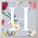 Suche nach monogramm h poster Blume