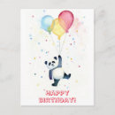 Recherche de anniversaire panda cartes postales Ballon