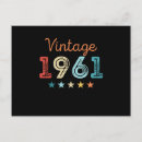 Recherche de 1961 anniversaire cartes Vintage