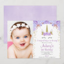 Recherche de unicorn photo anniversaire invitations Girl